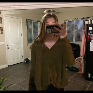 Urban Outfitters thermal button up lounge top